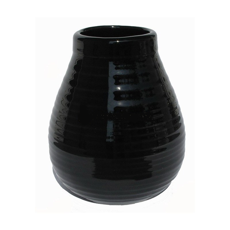 Ceramiczne naczynie do Yerba Mate Calabaza Czarna 250ml
